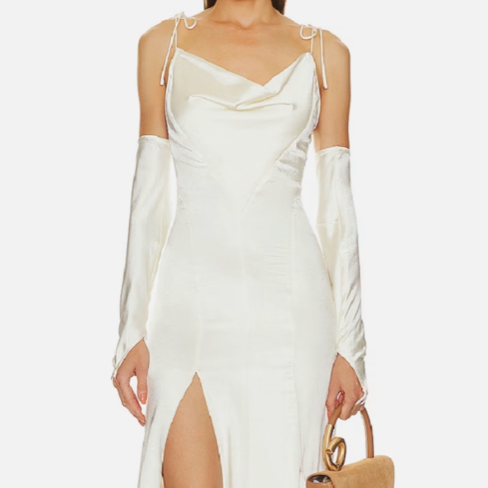 Cult Gaia Cream Maxi Dress with Slit